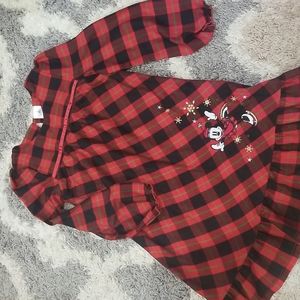 Disney Store Minnie Mouse Christmas Nightgown 7-8